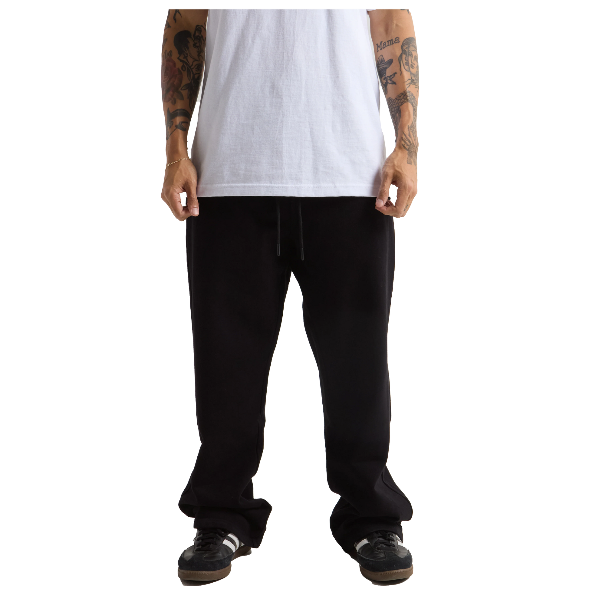 Garment Dye Straight Leg Baggy Sweatpants - 13.5 oz - Black / S - SWEATPANTS