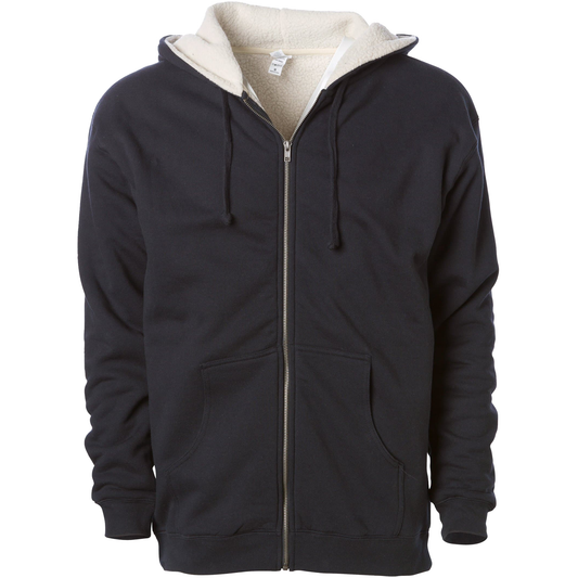 EXP40SHZ - Sherpa Lined Zip Hooded Sweatshirt - Black / S - ZIPS