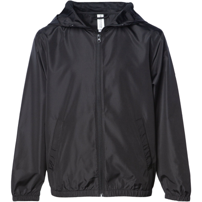 EXP24YWZ - Youth Lightweight Windbreaker Jacket - Black / XS - COATS & JACKETS