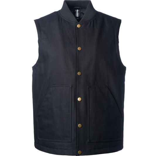 EXP560V - Men’s Insulated Canvas Workwear Vest - Black / XS - COATS & JACKETS