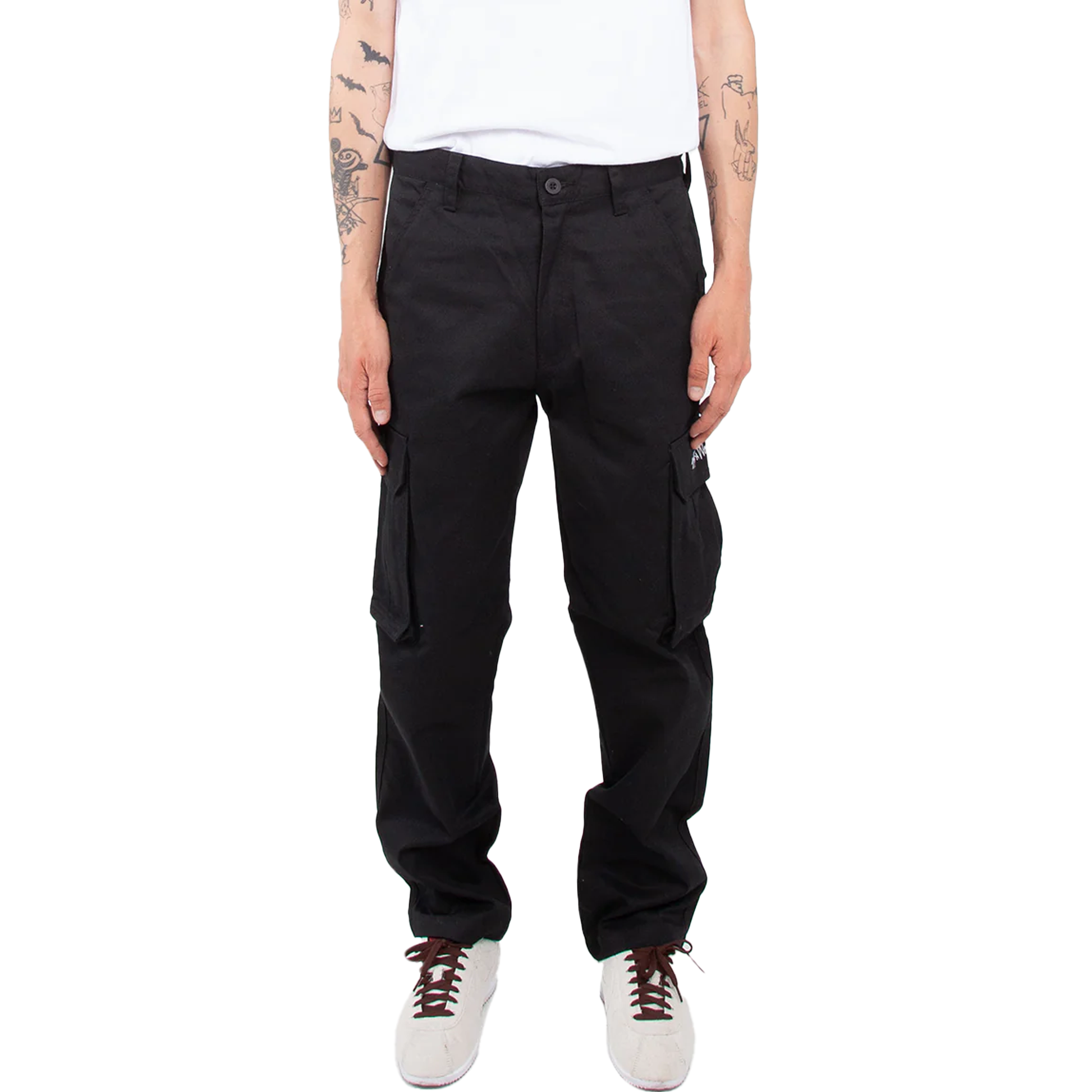 Twill Cargo Pants - Black / W28 - PANTS