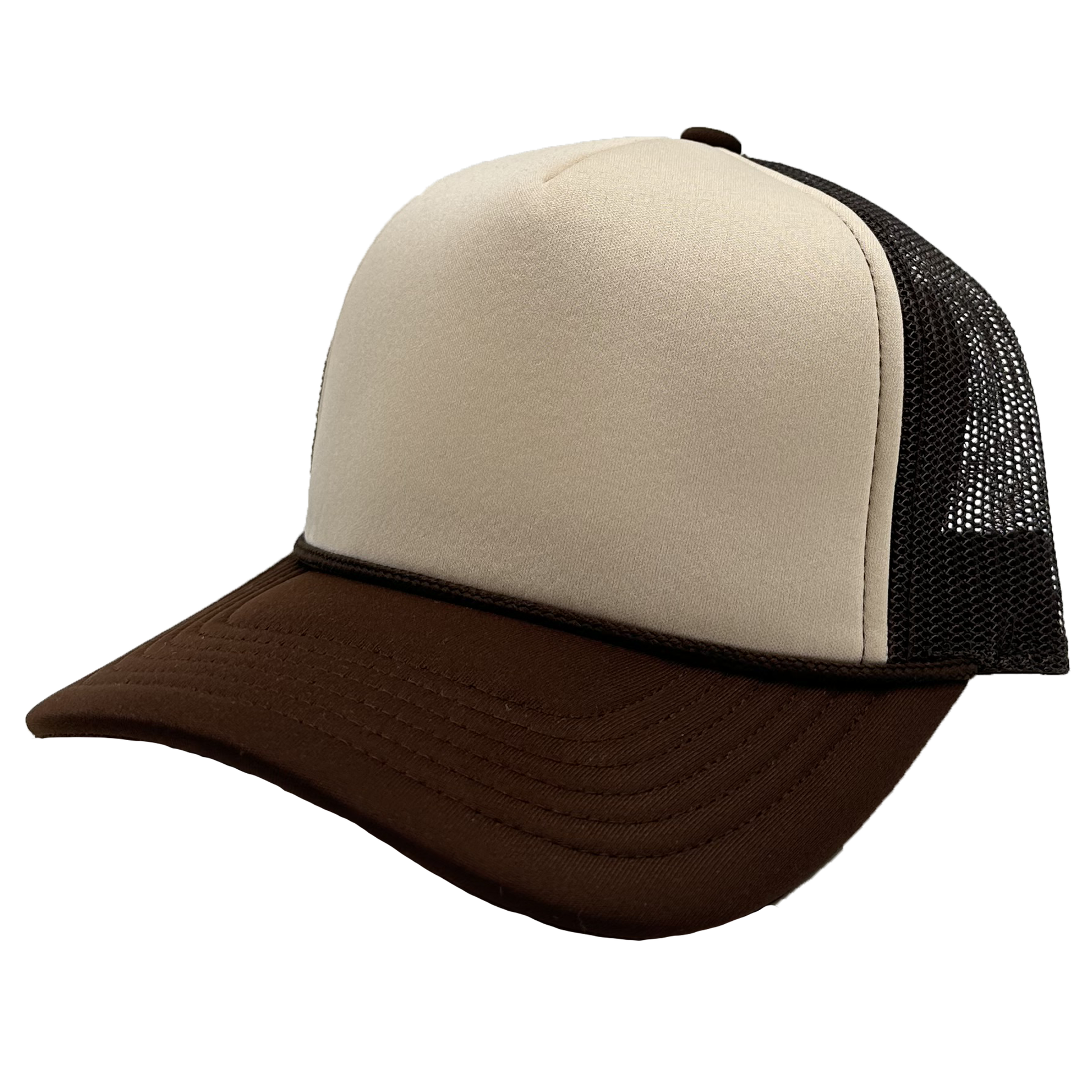 GNV-1222FT - Foam Trucker Cap - Brown Tan / One Size - CAPS
