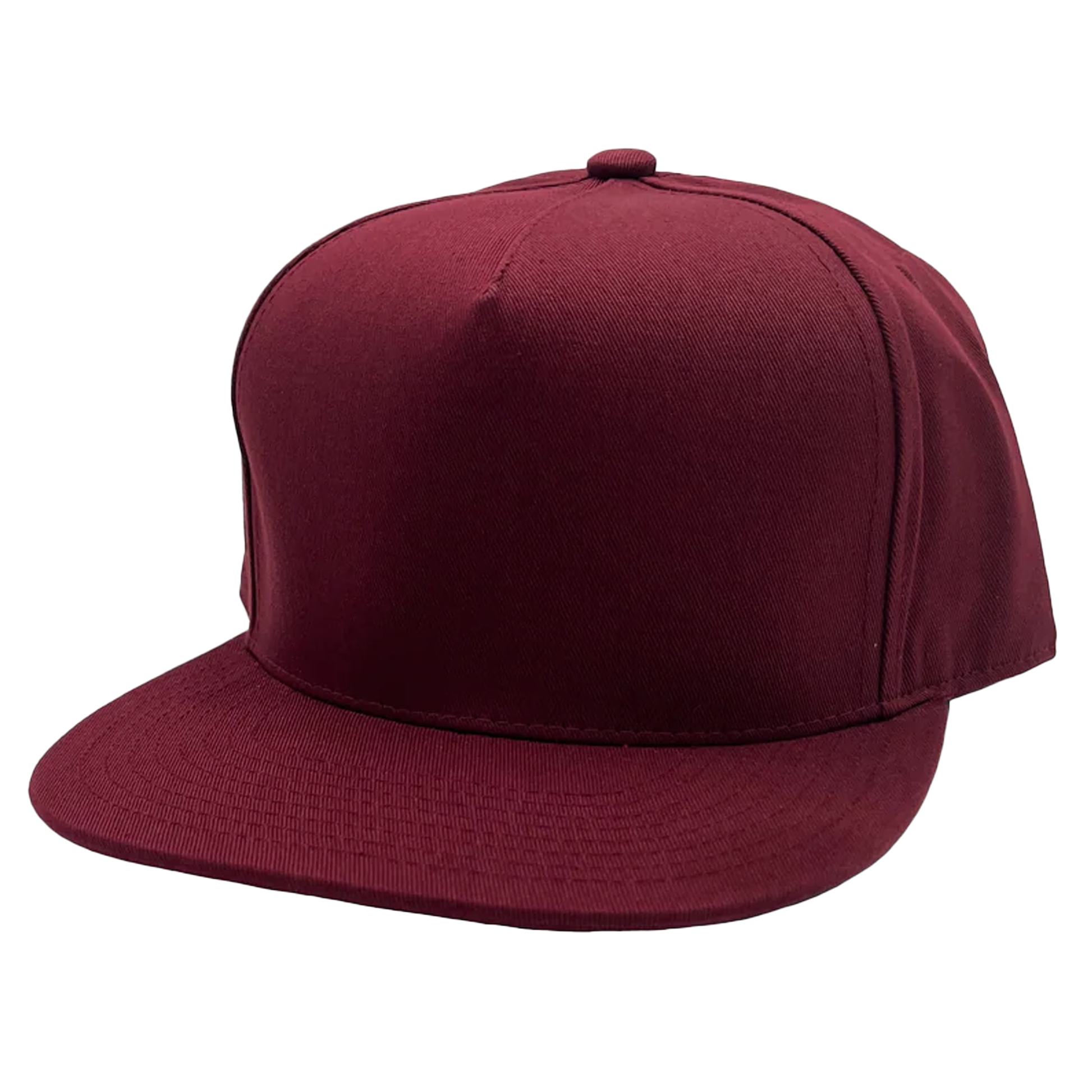 GNV-OTS001P5 - 5 Panels High Profile Flat Bill - Burgundy / One Size - CAPS