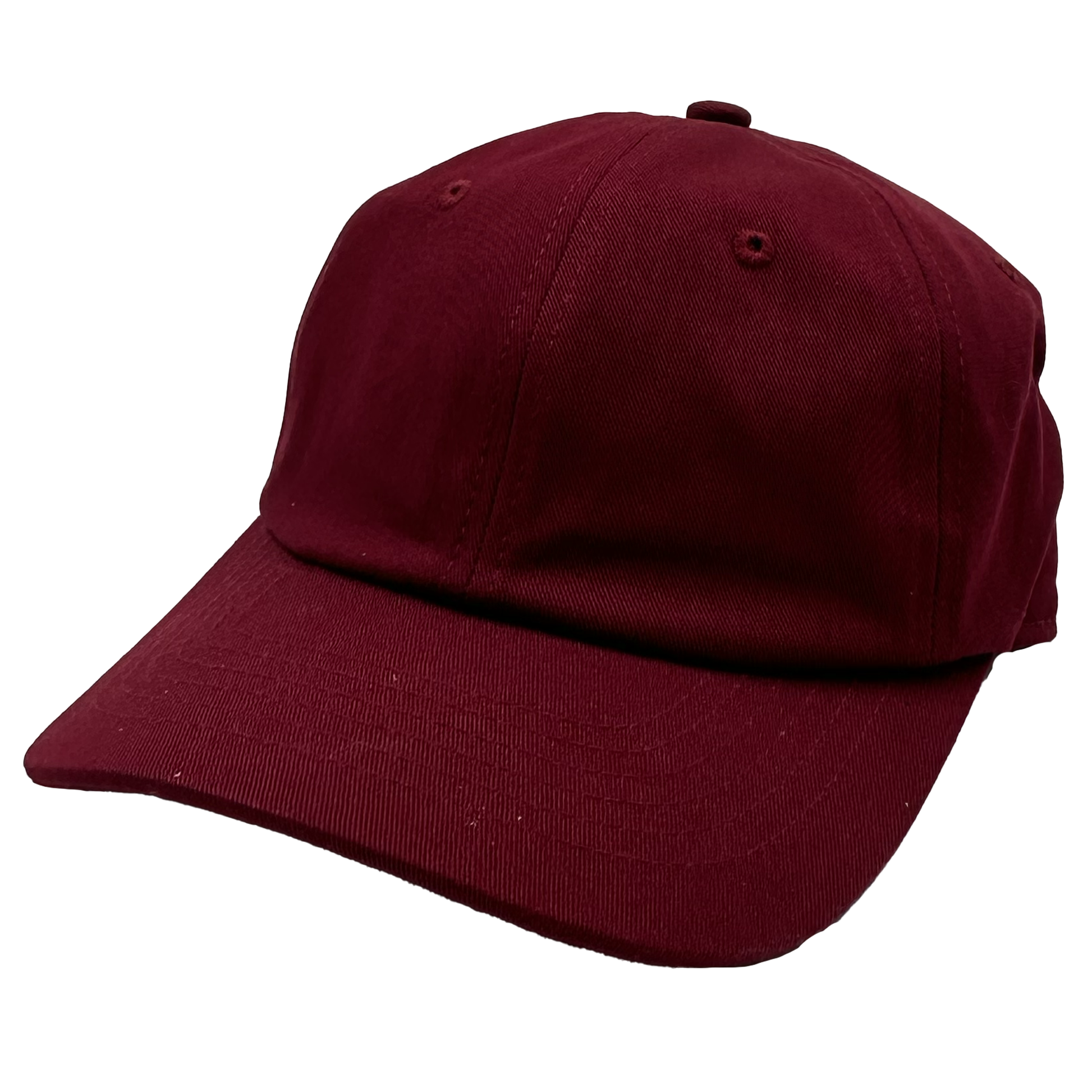 GNV-1004 - Washed Cotton Dad Cap - Burgundy / One Size - CAPS