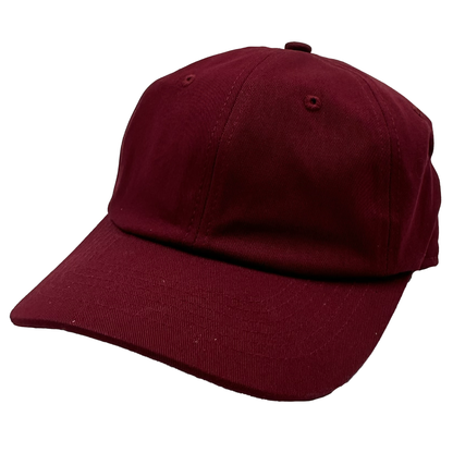 GNV-1004 - Washed Cotton Dad Cap - Burgundy / One Size - CAPS