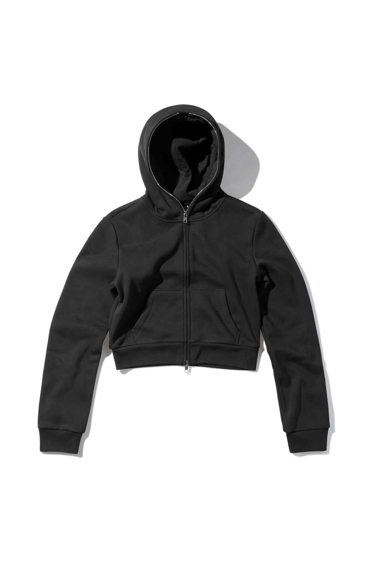 Cropped Full Zip Body Bag Hoodie