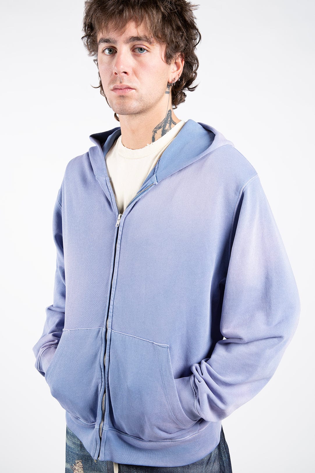 Exclusive Cross Country Zip Hoodie - Distressed Lavender Haze