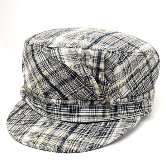 Cadet Cap -JA7801 Tartan Plaid Navy Mix Colour - OSFA