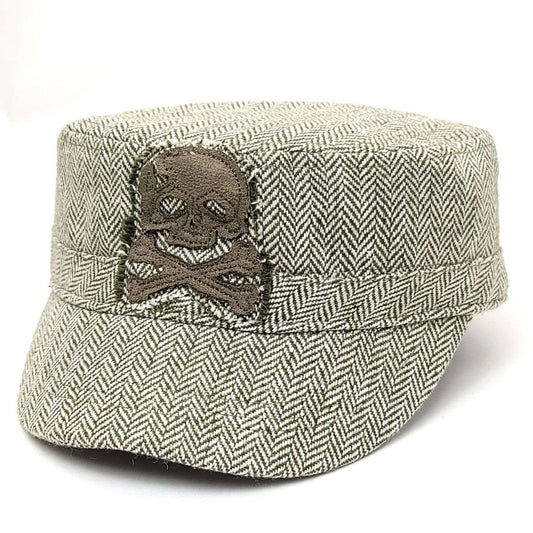Cadet Cap - 9695 Herringbone Olive Velcro - OSFA