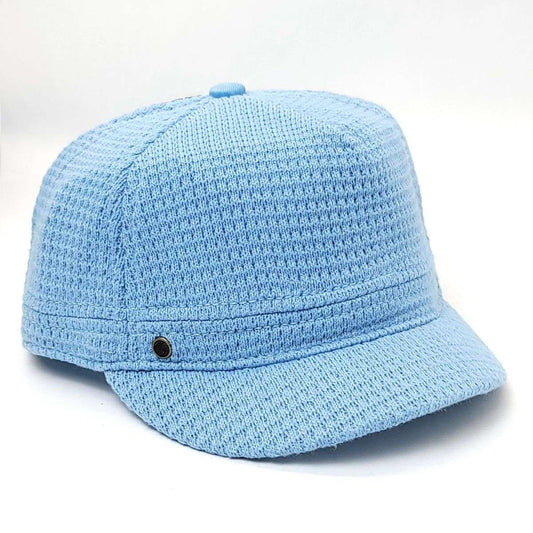 Cadet Cap -7272 Knitted Mesh Back Sky Blue - OSFA