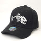 Fishing Cap - Fish Bone Logo Black