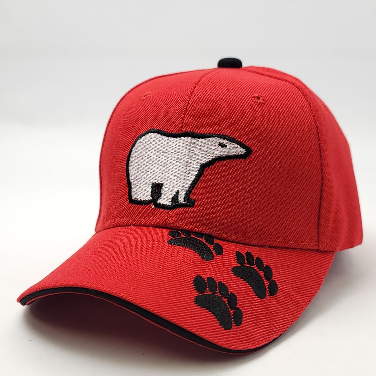 Canadian Polar Bear Cap - Multi-Coloured Adjustable - OSFA / Red - Canada