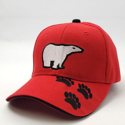 Canadian Polar Bear Cap - Multi-Coloured Adjustable - OSFA / Red - Canada