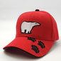 Canadian Polar Bear Cap - Multi-Coloured Adjustable - OSFA / Red - Canada