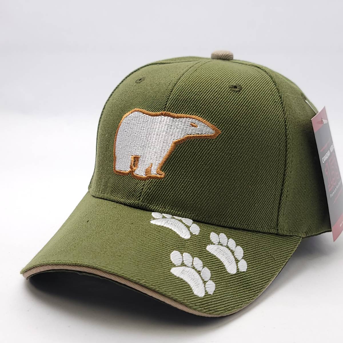 Canadian Polar Bear Cap - Multi-Coloured Adjustable - OSFA / Olive - Canada