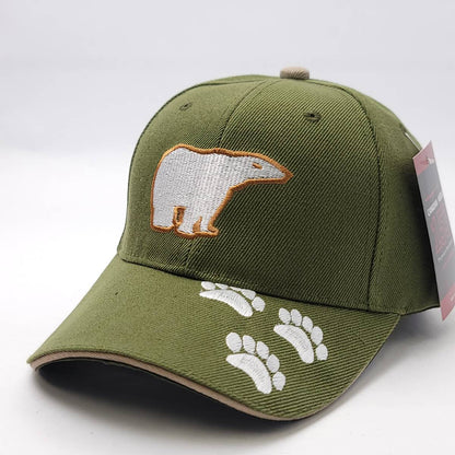 Canadian Polar Bear Cap - Multi-Coloured Adjustable - OSFA / Olive - Canada