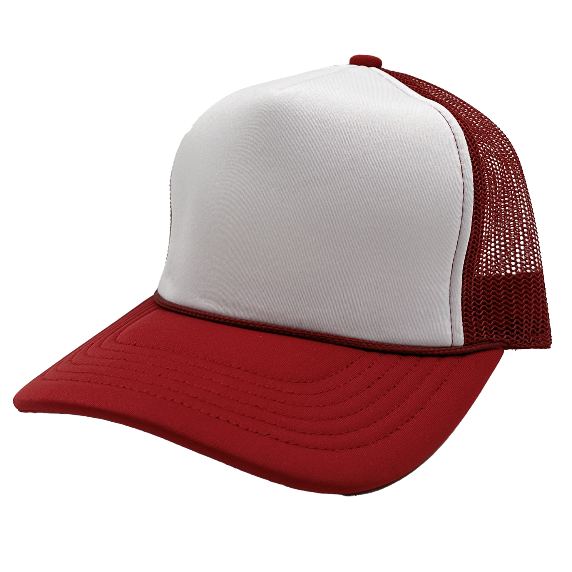 GNV-1222FT - Foam Trucker Cap - Cardinal White / One Size - CAPS