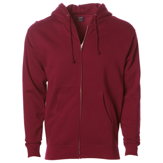 IND4000Z - Men’s Heavyweight Zip Hooded Sweatshirt - Cardinal / XS - CLOSE