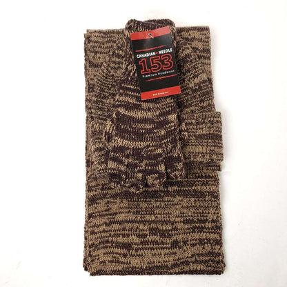 Youth - Winter 3 pieces set Brown Mixed Colour - Character Knit Toque Set