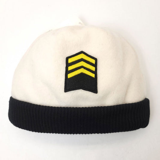 Youth - Sergeant Badge of Rank Winter Toque White & Black - Character Knit Set