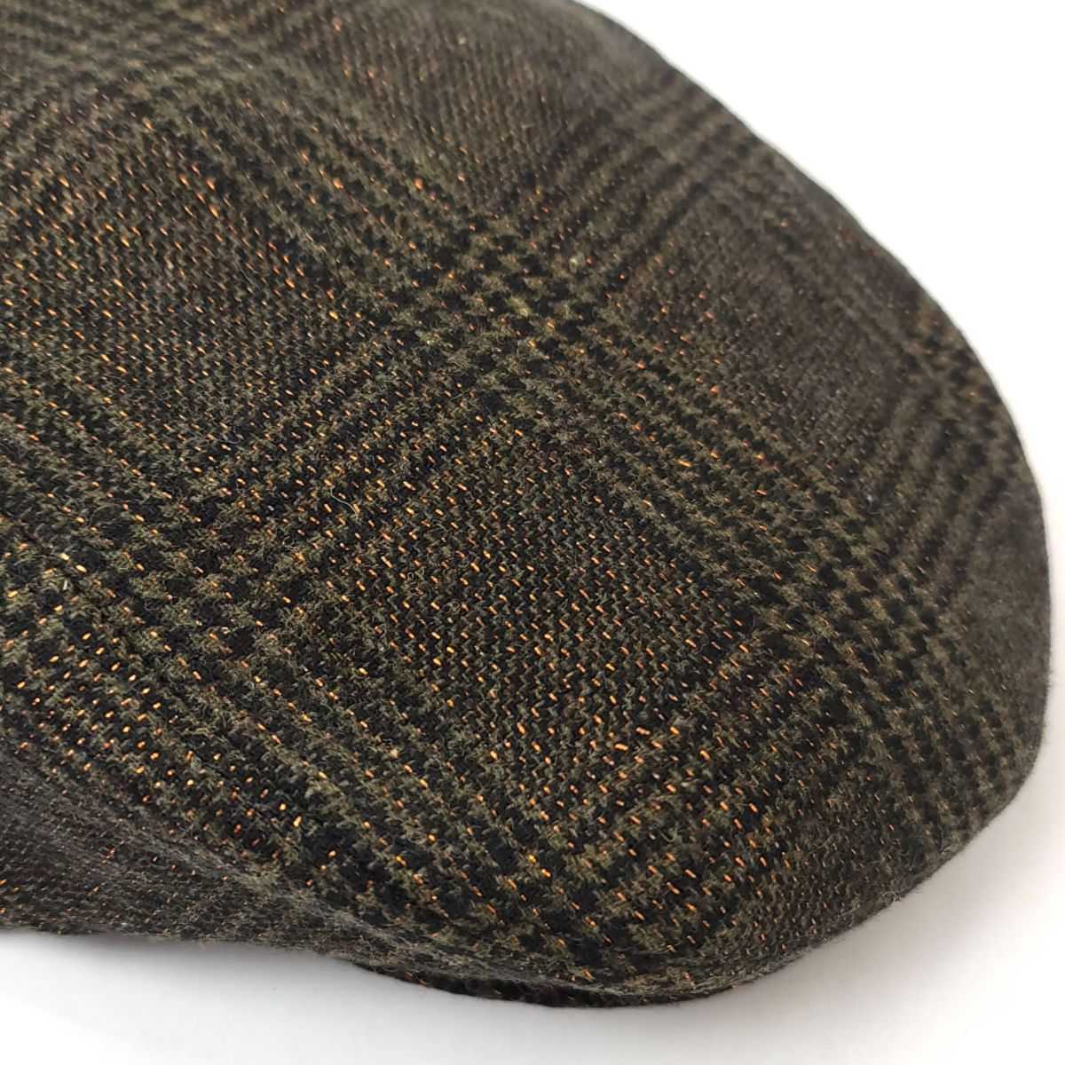 Fashion Ivy -JA7944 Plaid Gold Glitter Dark Brown OSFA