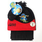 Toddler - Diego 3 pieces set Winter hat Mittens & Scarf Multi-Coloured - Black/Red / Character Knit Toque Set