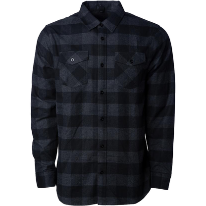 EXP50F - Men’s Flannel Shirt - Charcoal Heather Black / XS - SHIRTS