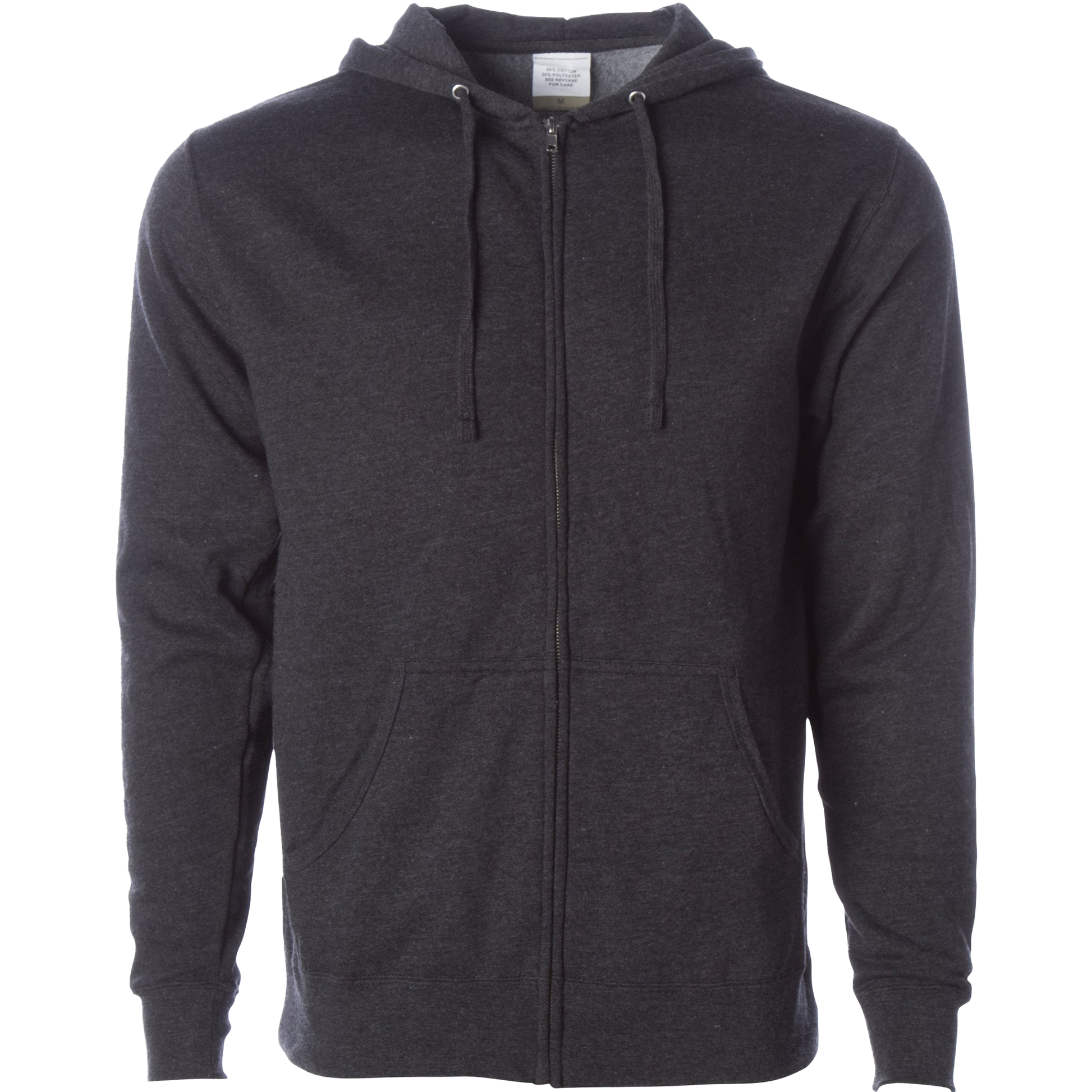 AFX4000Z - Lightweight Zip Hooded Sweatshirt - Charcoal Heather / XS - ZIPS