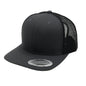 GNV-6606T - Premium Trucker Mesh Cap - Charcoal Black / ONE SIZE - CAPS