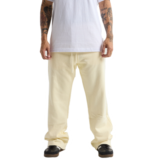 Garment Dye Straight Leg Baggy Sweatpants - 13.5 oz - Cream / S - SWEATPANTS