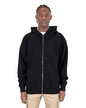 Garment Dye Double Zipper Hoodie - Black / S - ZIPS