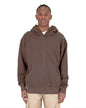 Garment Dye Double Zipper Hoodie - Mocha / S - ZIPS