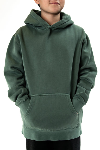 IND4001YPD - Youth Heavyweight Pigment Dye Hoodie - Alpine Green / XS - HOODIES