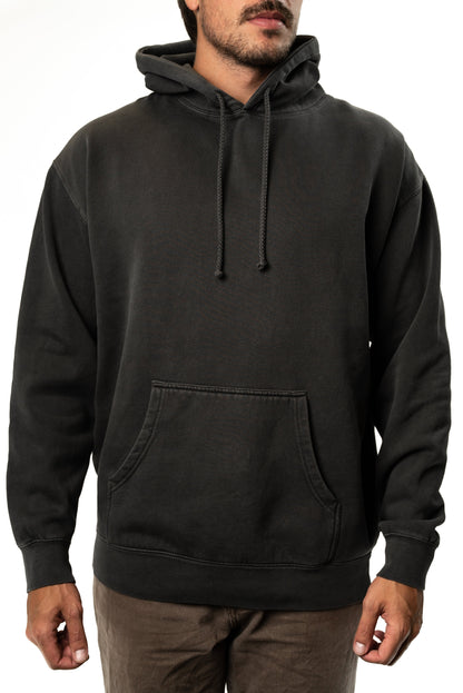 IND4000PD - Heavyweight Pigment Hooded Pullover - Black / XS - HOODIES