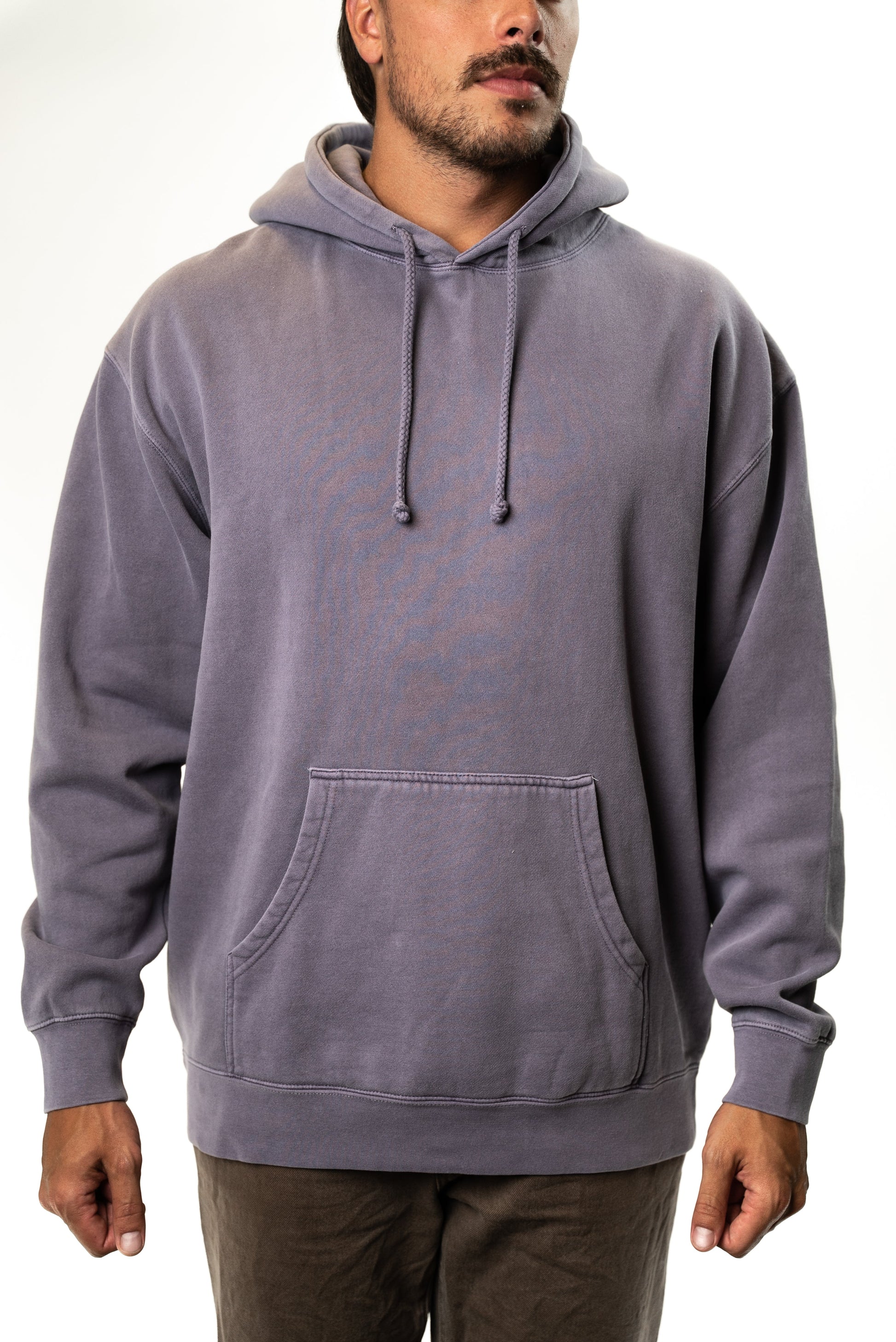 IND4000PD - Heavyweight Pigment Hooded Pullover - Plum / XS - HOODIES