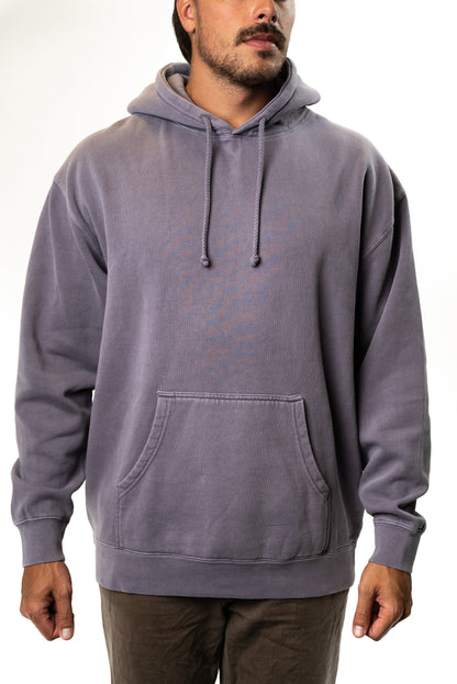 IND4000PD - Heavyweight Pigment Hooded Pullover - Plum / XS - HOODIES