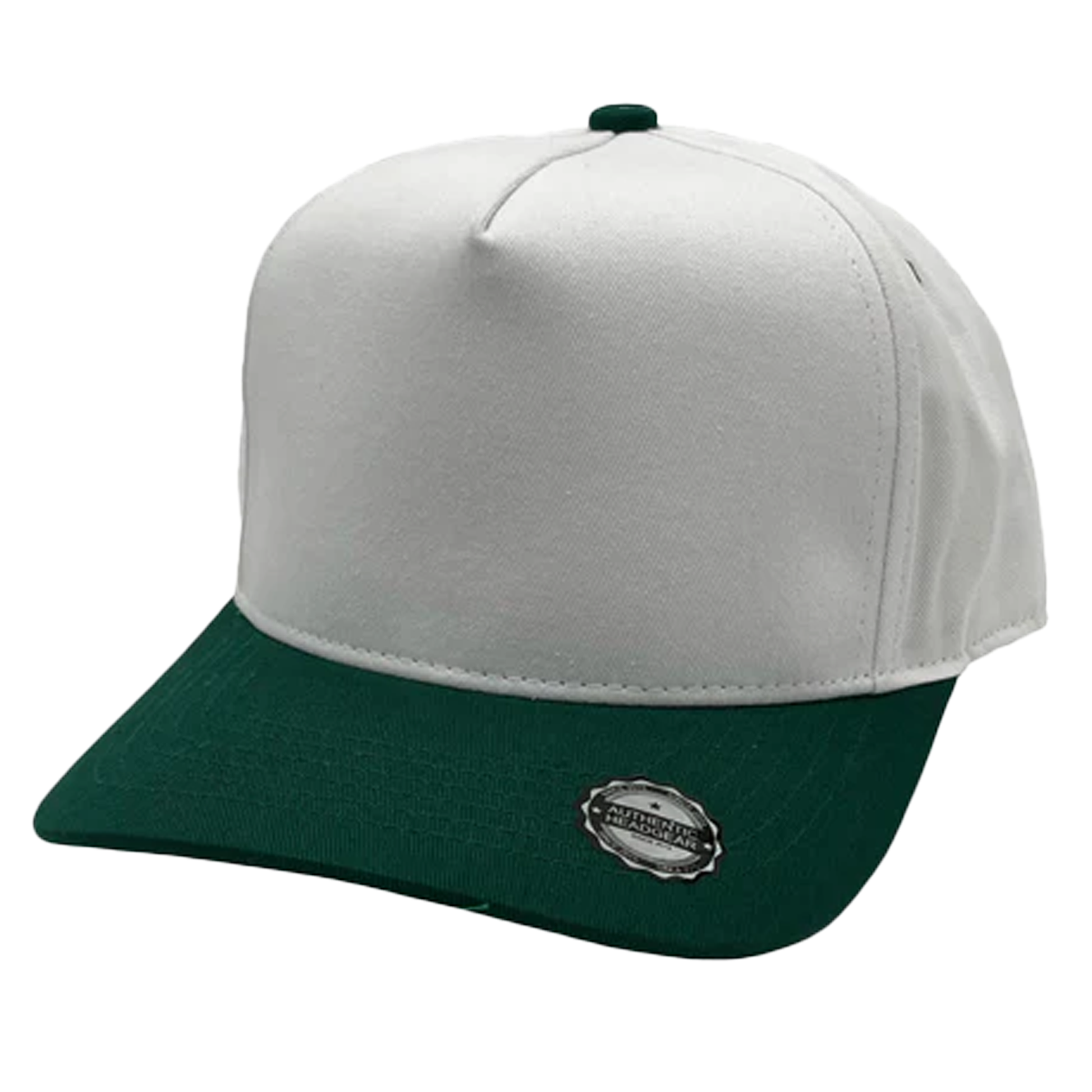 GNV-007 - Premium Pro Style Cap - Dark Green White / One Size - CAPS