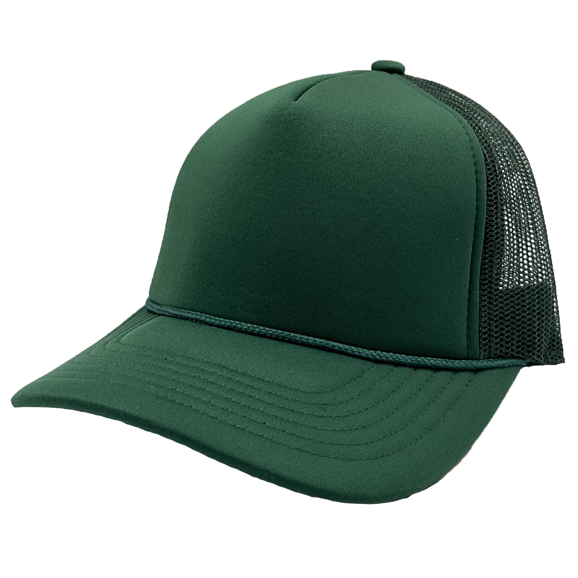 GNV-1222FT - Foam Trucker Cap - Dark Green / One Size - CAPS