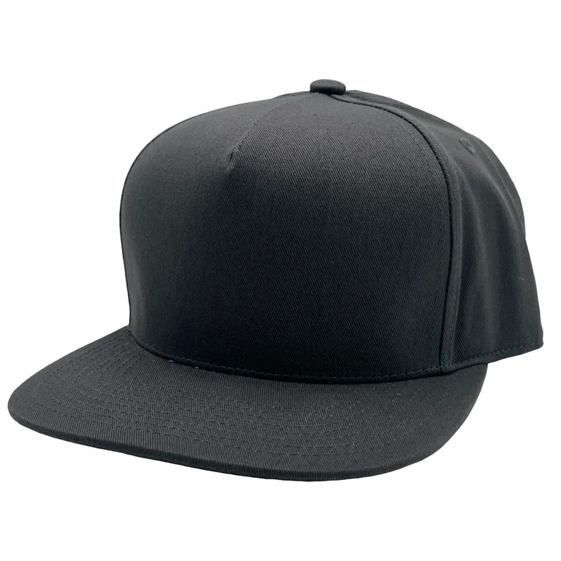 GNV-OTS001P5 - 5 Panels High Profile Flat Bill - Dark Grey / One Size - CAPS