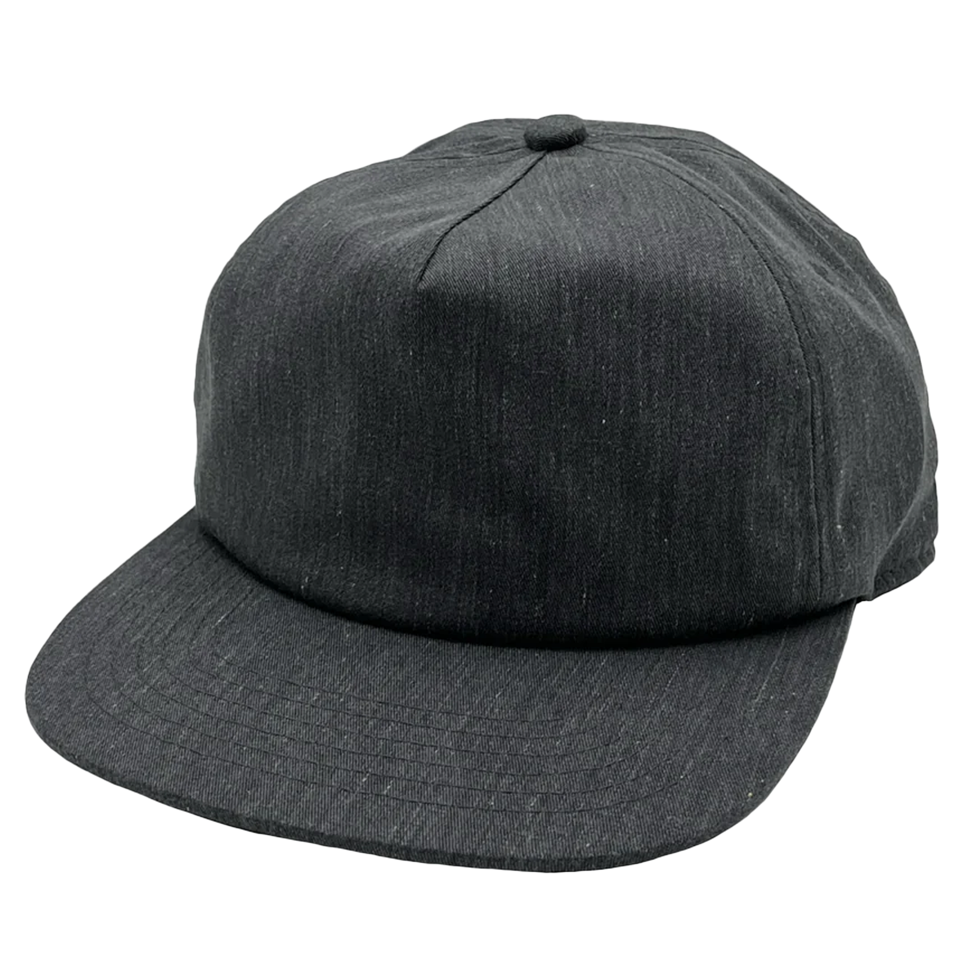 GNV-1040SB - 5 Panels Mid Profile Flat Bill - Dark Heather / One Size - CAPS