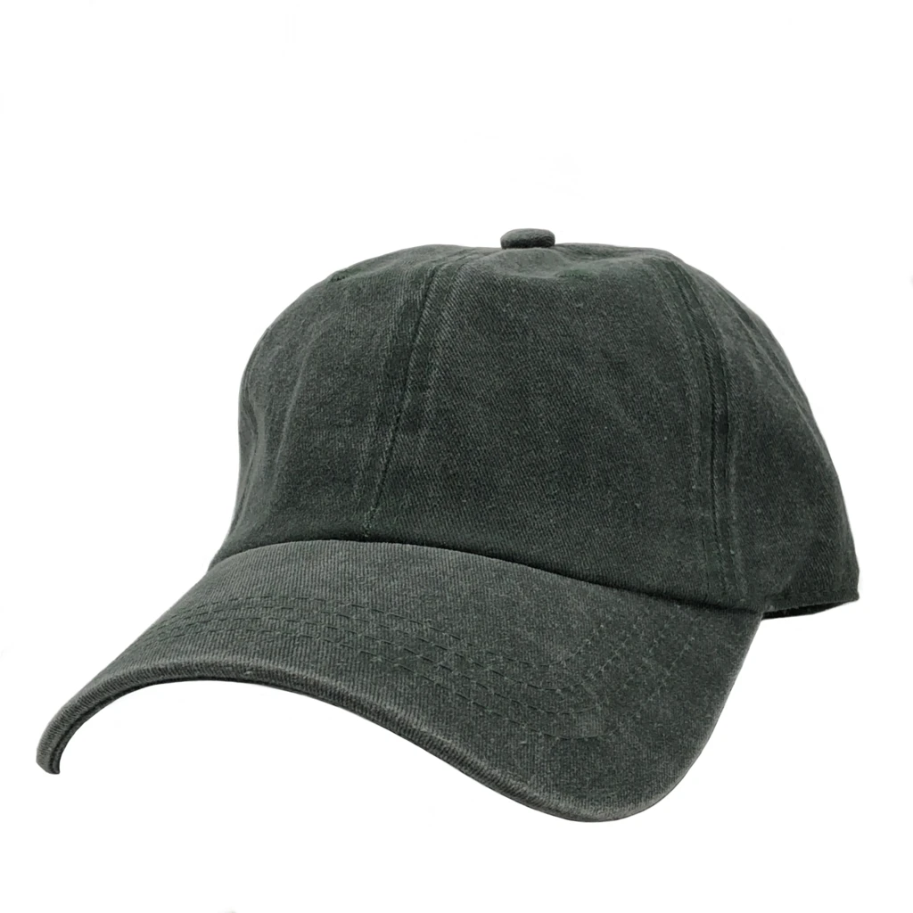 AS-1100 - Cotton Twill Premium Pigment Dyed Cap - Dark Green / One Size - CAPS