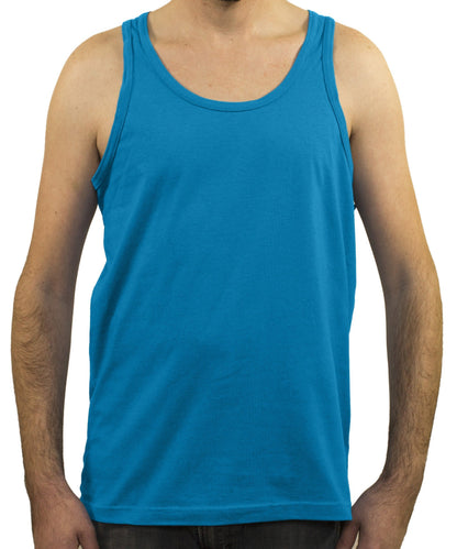 47294 - New Men’s Tank Top - Turquoise Heather / S - CLOSE