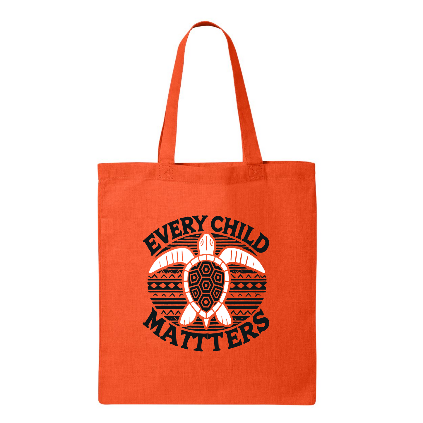 "Every Child Matters" Cotton Tote Bag – Turtle Design every child matters orange shirt day Reconciliation tote