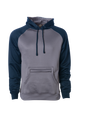 EXP450PP - Poly Raglan Pullover Hooded Sweatshirt - Charcoal Body Navy Sleeve / S - CLOSE