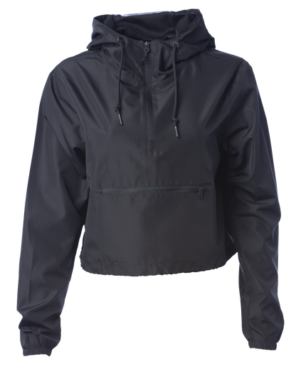 EXP64CRP - Women’s Lightweight Crop Windbreaker - Black / XS - COATS & JACKETS