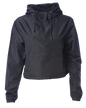 EXP64CRP - Women’s Lightweight Crop Windbreaker - Black / XS - COATS & JACKETS