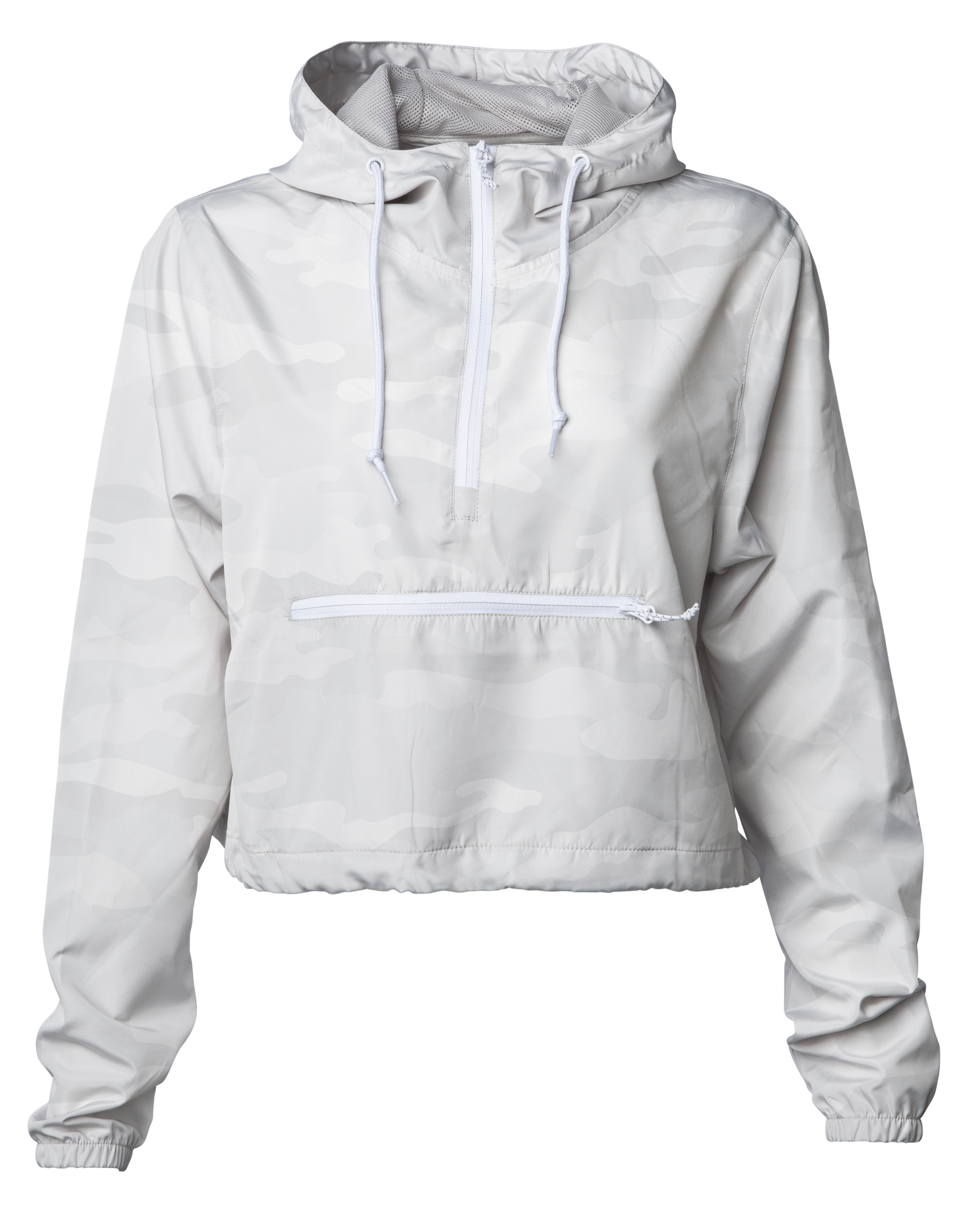 EXP64CRP - Women’s Lightweight Crop Windbreaker - White Camo / XS - COATS & JACKETS