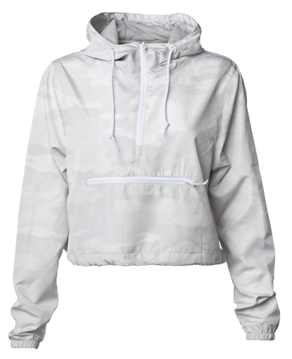 EXP64CRP - Women’s Lightweight Crop Windbreaker - White Camo / XS - COATS & JACKETS
