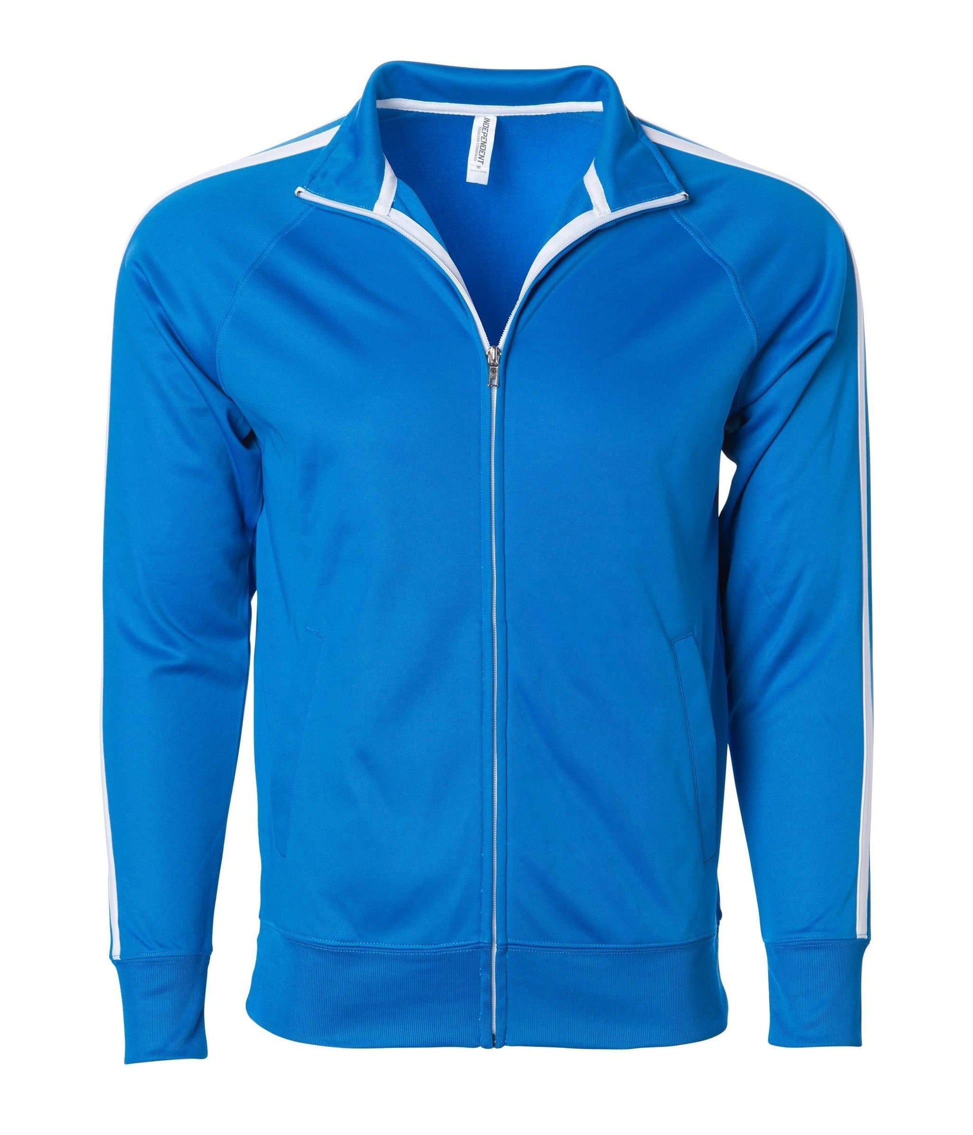 EXP70PTZ - Unisex Lightweight Poly-Tech Track Jacket - Aster Blue / XS - CLOSE