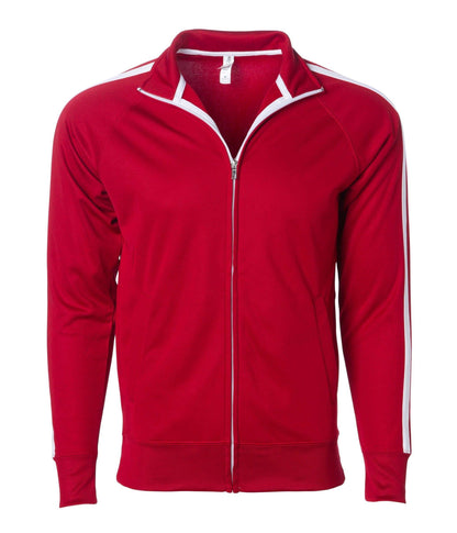 EXP70PTZ - Unisex Lightweight Poly-Tech Track Jacket - Brick Red / XS - CLOSE